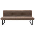 SITZBANK 221/90/70 cm  in Graubraun  - Graubraun/Schwarz, Design, Textil/Metall (221/90/70cm) - Dieter Knoll