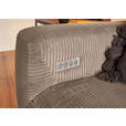 ECKSOFA Taupe Cord  - Taupe/Schwarz, KONVENTIONELL, Textil/Metall (266/180cm) - Hom`in