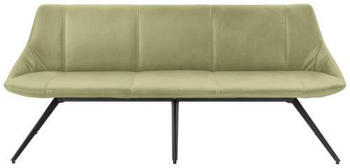 SITZBANK 195/88/62 cm Echtleder Anthrazit, Grün Metall  - Anthrazit/Grün, Design, Leder/Metall (195/88/62cm) - Bert Plantagie