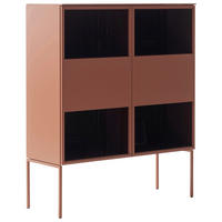 HIGHBOARD Dunkelrosa  120/145/45 cm  - Dunkelrosa, Design, Glas/Holz (120/145/45cm) - Schöner Wohnen