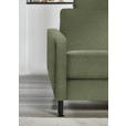 ECKSOFA  in Chenille, Flachgewebe Olivgrün  316/175 cm  - Schwarz/Olivgrün, Design, Textil/Metall (316/175cm) - Dieter Knoll
