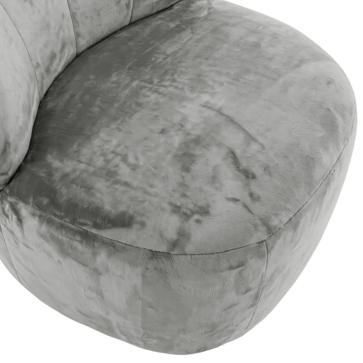 SESSEL in Plüsch Salbeigrün  - Salbeigrün/Schwarz, MODERN, Textil/Metall (82/78/81cm) - Carryhome