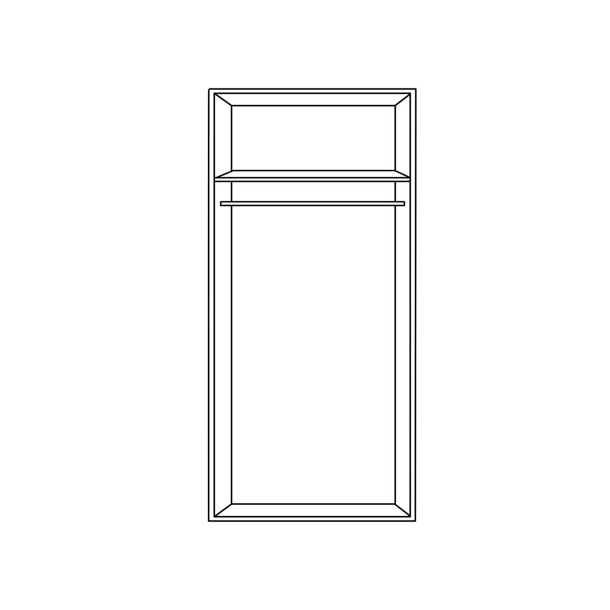 DREHTÜRENSCHRANK in Weiss  - Chromfarben/Weiss, Design, Holzwerkstoff (102/195/59cm) - Carryhome