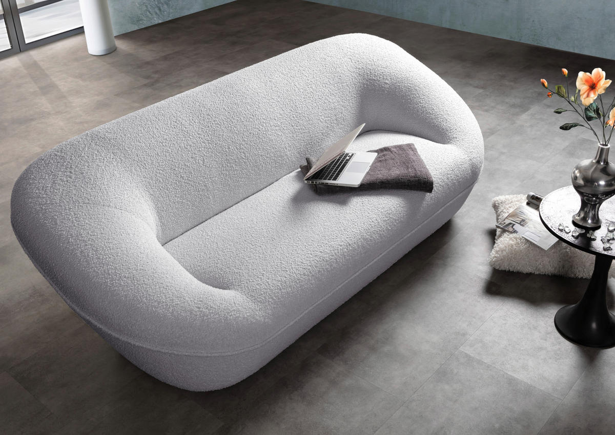 2-SITZER-SOFA in Flachgewebe Schlammfarben  - Schlammfarben/Schwarz, KONVENTIONELL, Kunststoff/Textil (223/79/94cm) - Carryhome