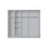 DREHTÜRENSCHRANK 5-türig Weiß - Alufarben/Weiß, KONVENTIONELL, Holzwerkstoff/Kunststoff (250/216/58cm) - Hom`in DREHTÜRENSCHRANK 5-türig Weiß - Alufarben/Weiß, KONVENTIONELL, Holzwerkstoff/Kunststoff (250/216/58cm) - Hom`in