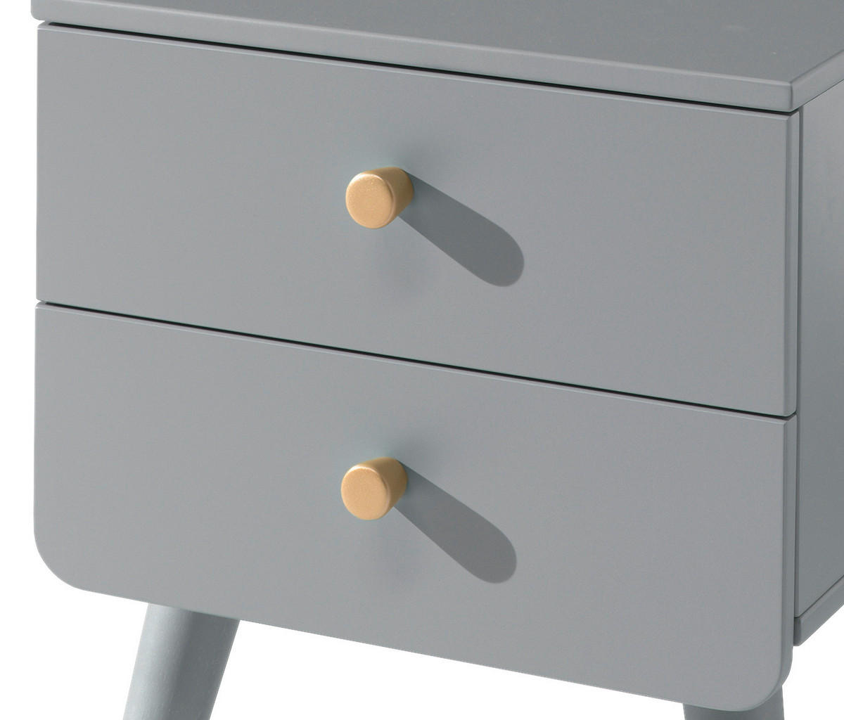 KINDERNACHTSCHRANK Grau  - Goldfarben/Grau, KONVENTIONELL, Holzwerkstoff/Kunststoff (43/45,20/40cm) - MID.YOU