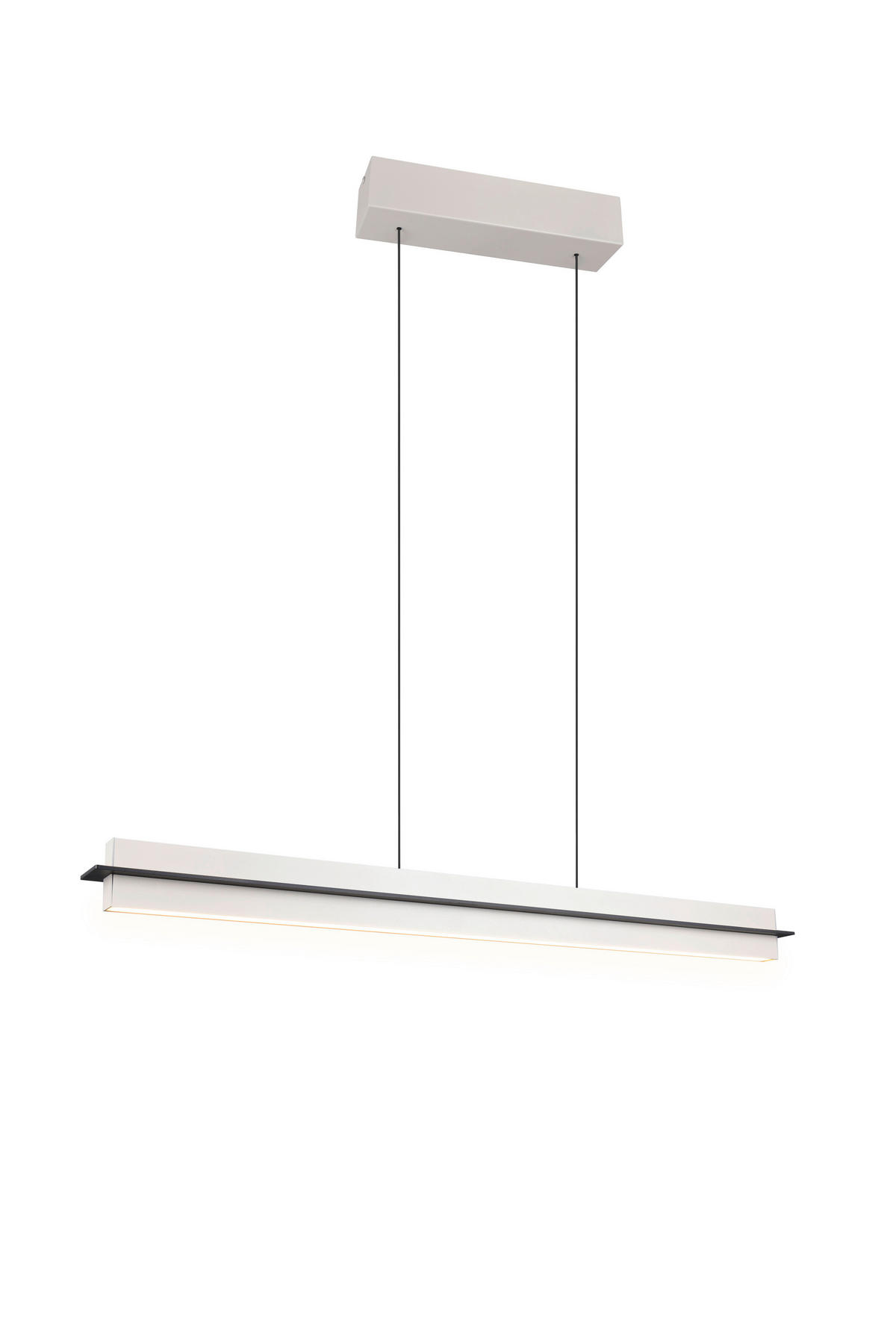 LED-HÄNGELEUCHTE Athina   - Schwarz/Grau, Design, Kunststoff/Metall (95/75-150cm) - Novel