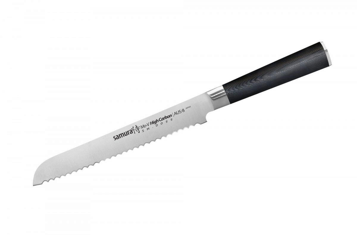 NOŽ ZA KRUH  MO-V 37/3,6/2,8 cm           oplemenjeni čelik - crna, Basics, drvni materijal/metal (37/3,6/2,8cm) - Samura