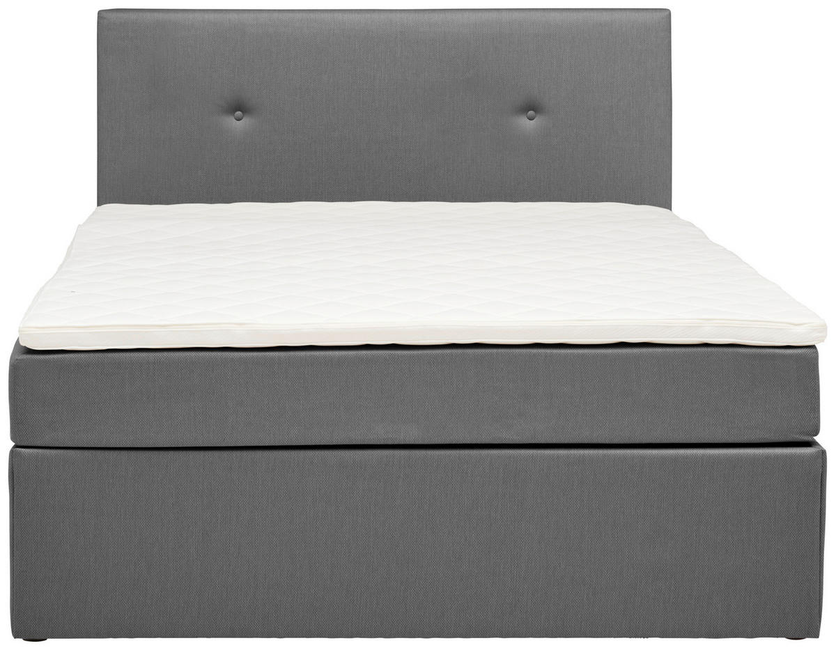BOXBETT 120/200 cm  in Grau  - Schwarz/Grau, KONVENTIONELL, Holz/Holzwerkstoff (120/200cm) - P & B