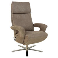 RELAXSESSEL in Textil Beige  - Edelstahlfarben/Beige, Design, Textil/Metall (80/122/90cm) - Cantus
