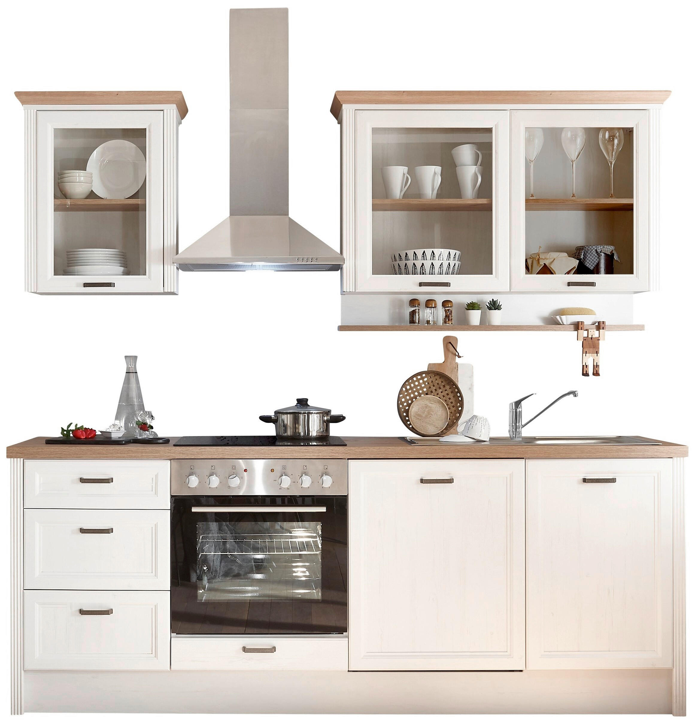 BLOK KUHINJA BEZ APARATA boje pinije, hrast Artisan - boje pinije/hrast Artisan, Konvencionalno, drvni materijal/metal (230/228/60cm) - Carryhome