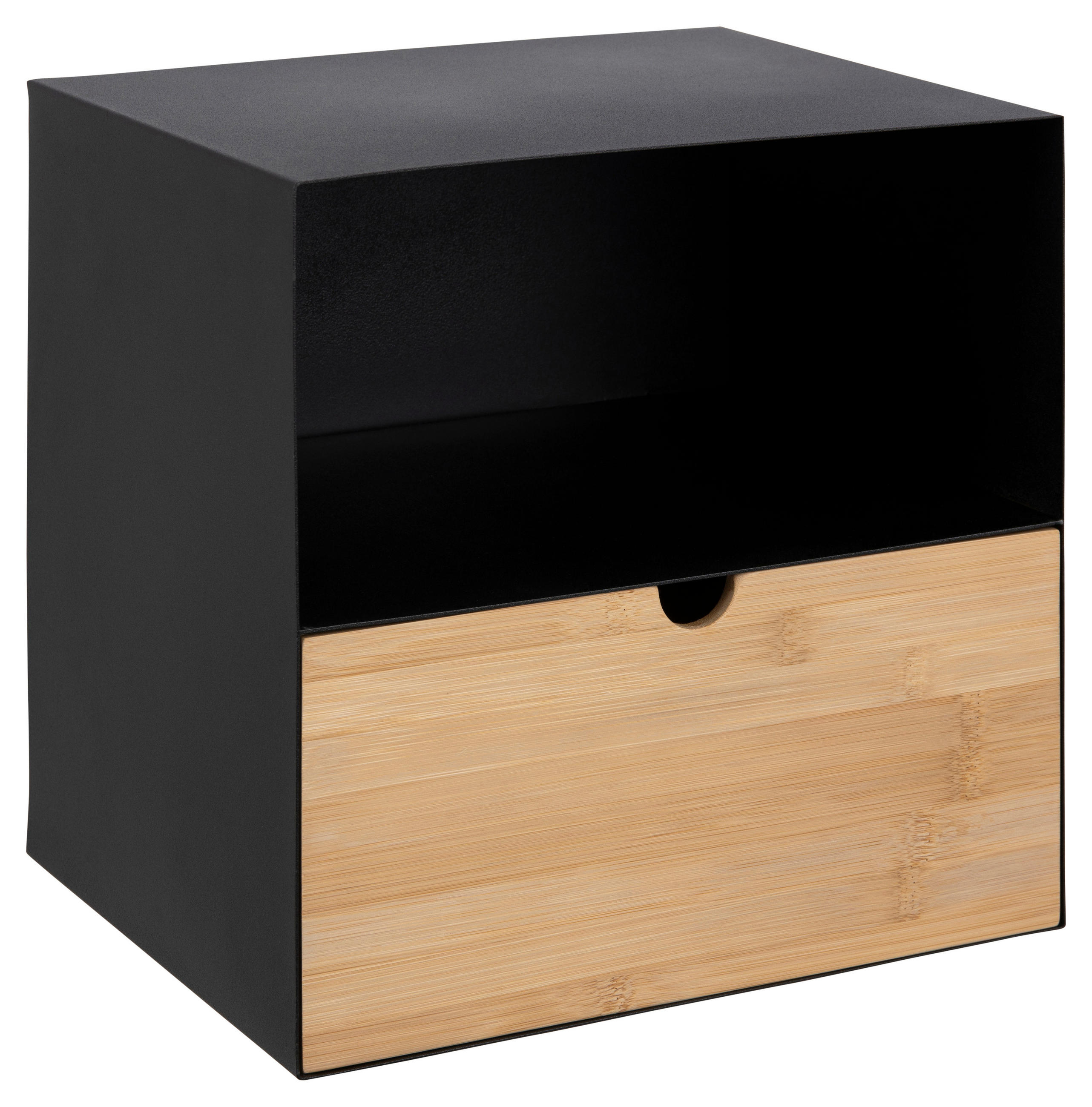KOMMODE  in 30/30/25 cm  - Schwarz, KONVENTIONELL, Naturmaterialien/Metall (30/30/25cm) - Livetastic