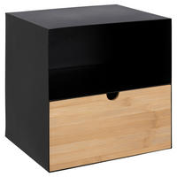 KOMMODE  in 30/30/25 cm  - Schwarz, KONVENTIONELL, Naturmaterialien/Metall (30/30/25cm) - Livetastic