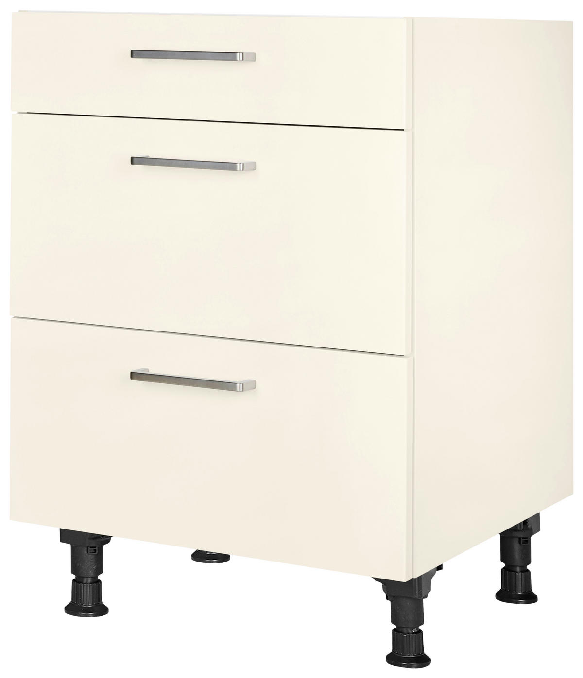 SCHUBKASTENUNTERSCHRANK 60/87/56 cm  in Magnolie  - Edelstahlfarben/Magnolie, MODERN, Holzwerkstoff/Metall (60/87/56cm) - Nobilia