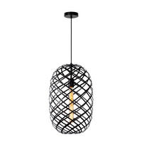 HÄNGELEUCHTE WOLFRAM 32/180 cm   - Schwarz, KONVENTIONELL, Metall (32/180cm) - Lucide