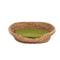 TIERBETT Wasserhyazinthe oval - Naturfarben/Olivgrün, KONVENTIONELL, Naturmaterialien (53/40/14cm)