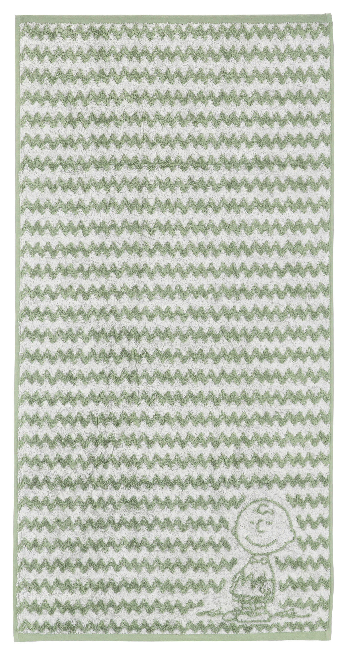 HANDTUCH Charlie Brown Grün  - Grün, Design, Textil (50/100cm) - Vossen