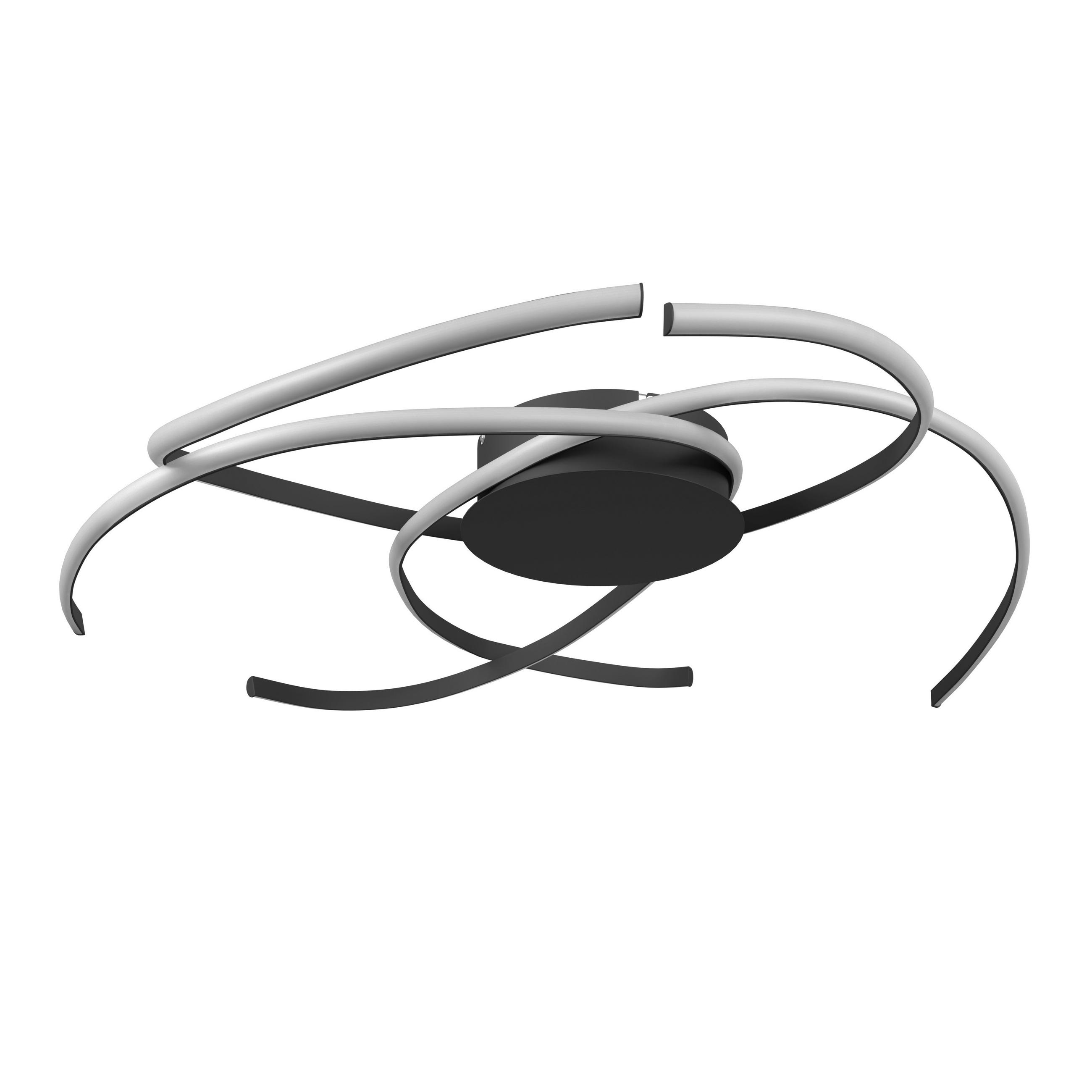 Novel Led-Deckenleuchte Norwich Schwarz 25 cm