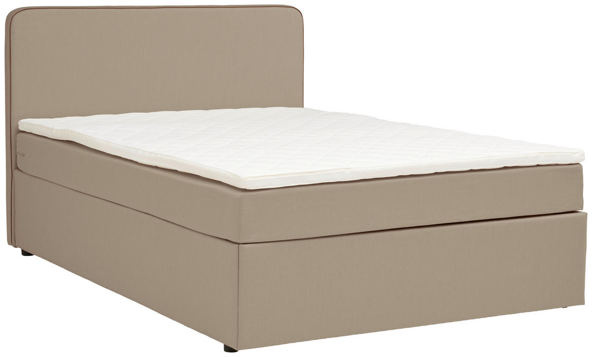BOX-ÁGY 140/200 cm  bézs  - bézs, Konventionell, textil/fa (140/200cm) - P & B