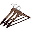 KLEIDERBÜGEL Holz, Metall, Textil  - Walnussfarben, Basics, Holz/Textil (44,5cm) - Homeware