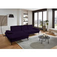 ECKSOFA in Chenille, Mikrofaser Aubergine, Violett  - Violett/Aubergine, Design, Textil/Metall (157/299cm) - Dieter Knoll