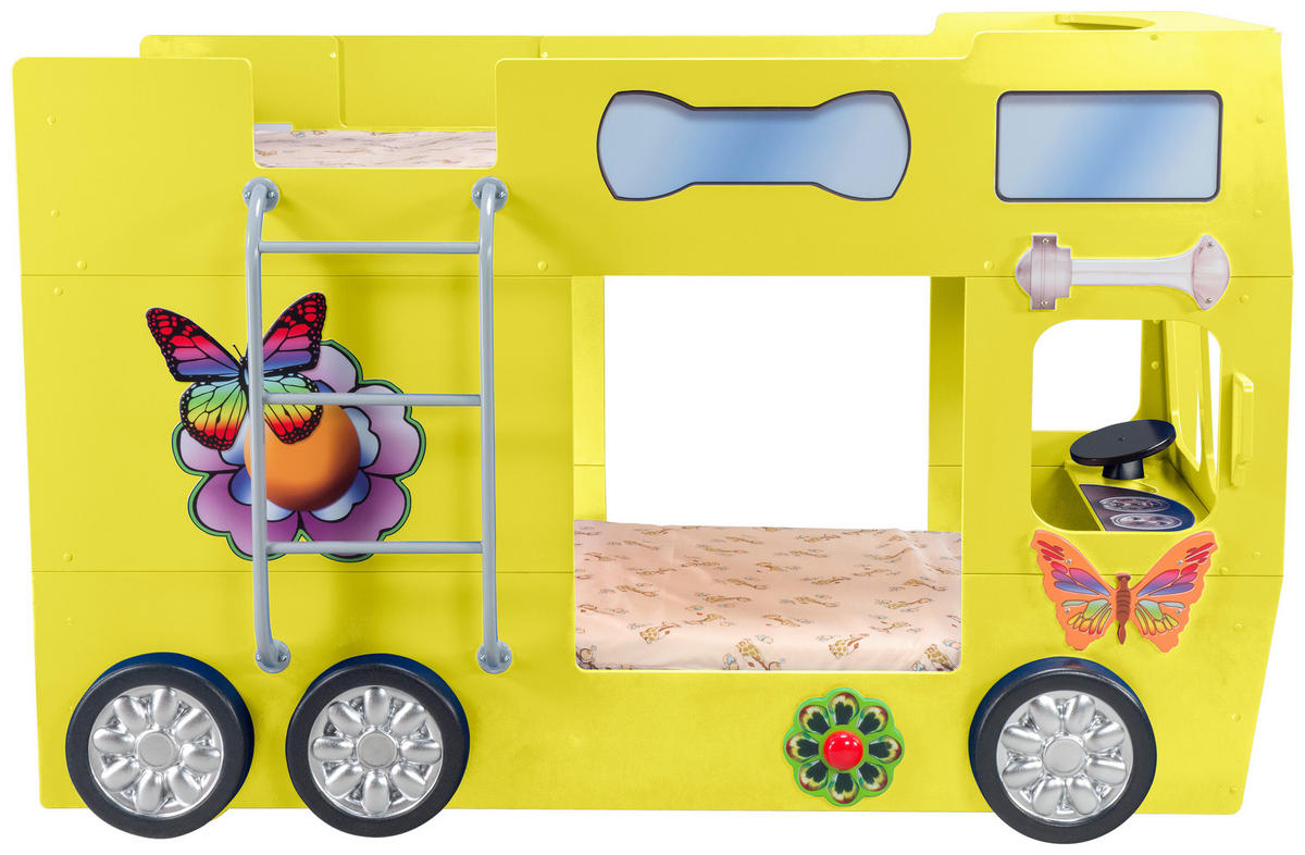 Autobett 90/190 cm  in Gelb  - Gelb/Weiß, LIFESTYLE, Holz/Holzwerkstoff (90/190cm) - Livetastic