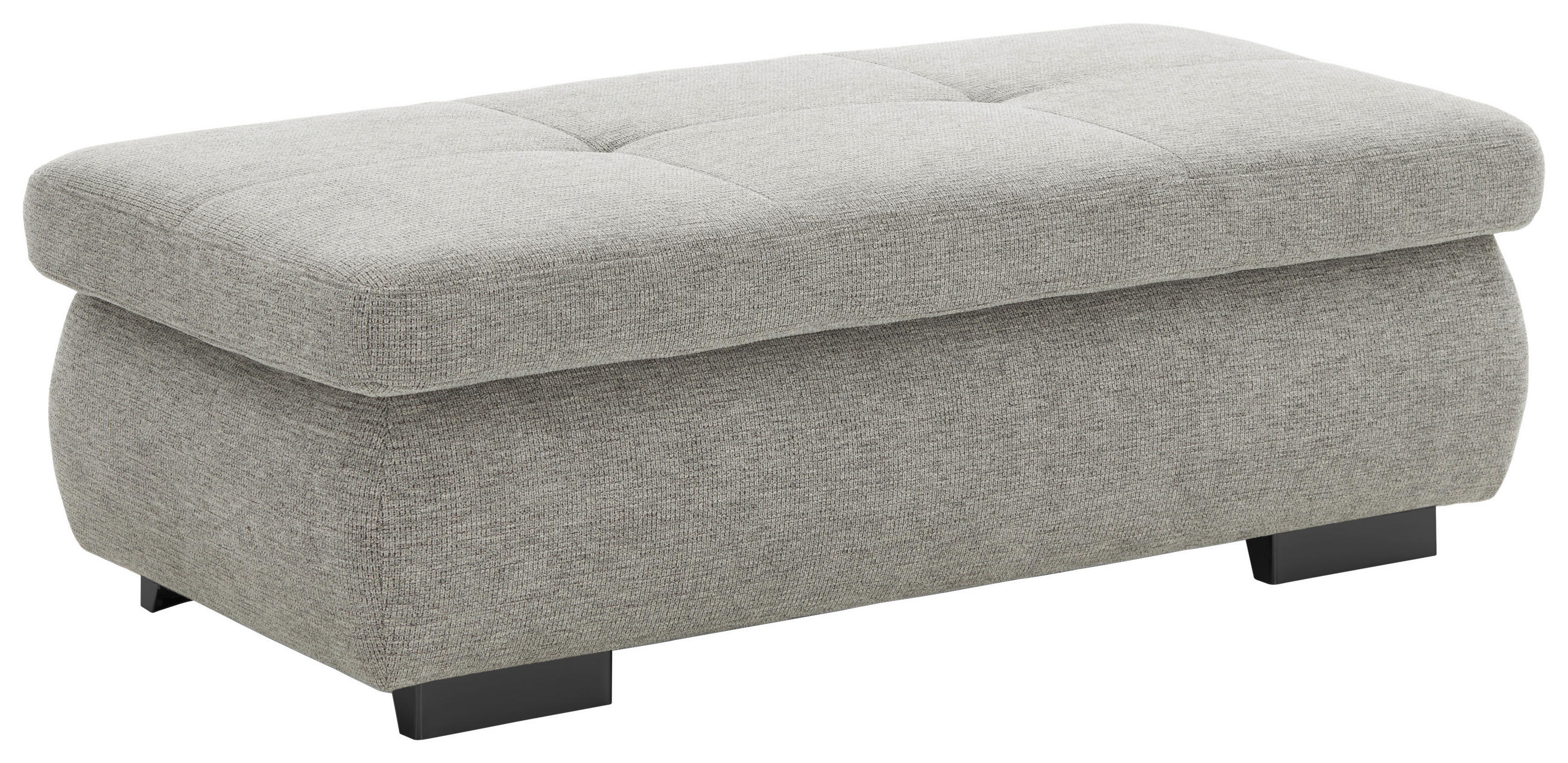 HOCKER Webstoff Alufarben  - Edelstahlfarben/Alufarben, Design, Textil (138/44/67cm) - Beldomo Style