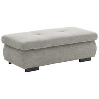 HOCKER Webstoff Alufarben  - Edelstahlfarben/Alufarben, Design, Textil (138/44/67cm) - Beldomo Style