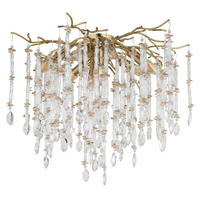 DECKENLEUCHTE  60/48 cm    - Klar/Goldfarben, KONVENTIONELL, Glas/Metall (60/48cm) - Globo