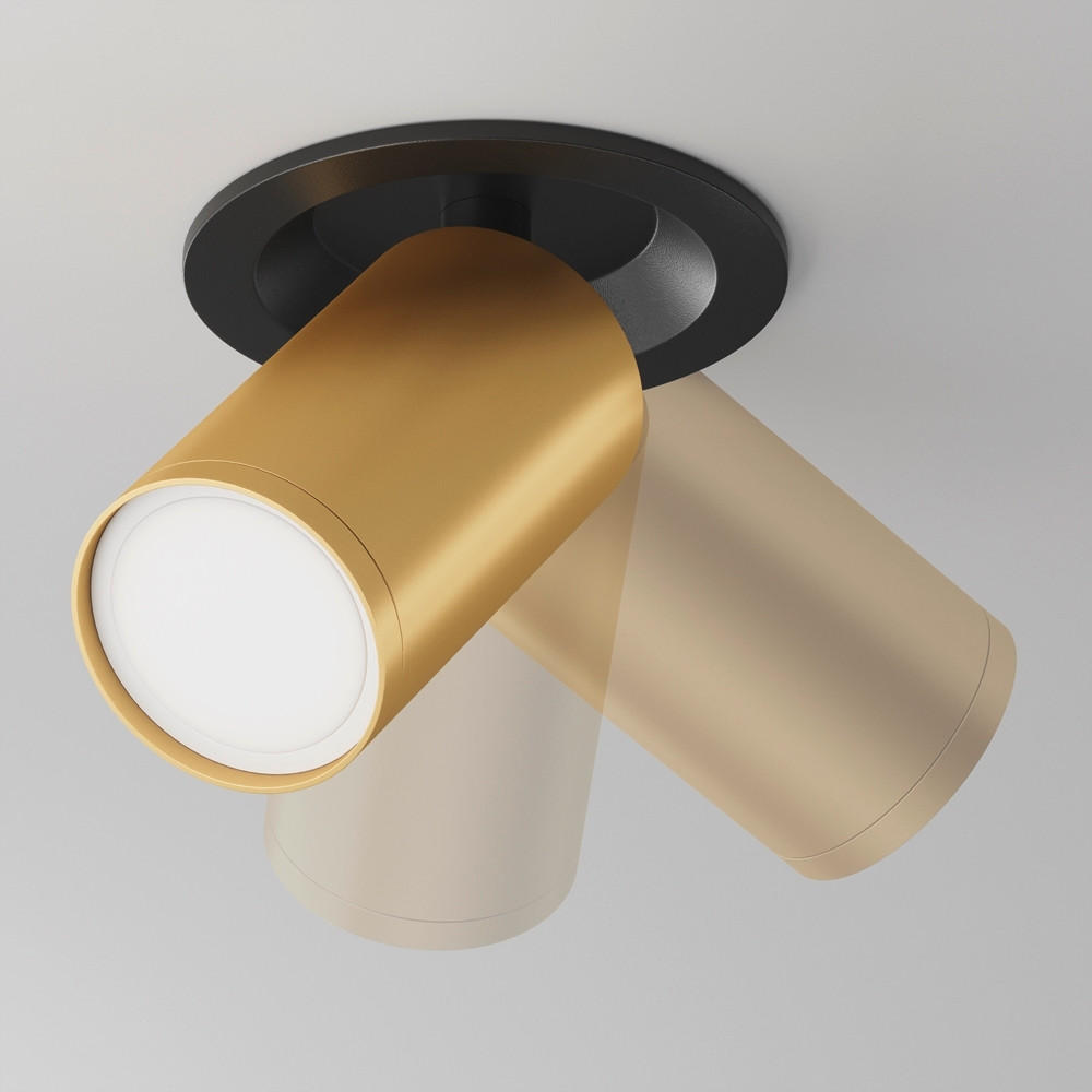 DECKENLEUCHTE  5,2/12,3 cm    - Goldfarben/Schwarz, Modern, Metall (5,2/12,3cm) - MAYTONI