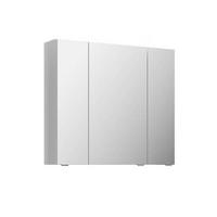TÜKRÖS SZEKRÉNY 80/70,3/17 cm  - króm/fehér, Basics, faalapú anyag/Üveg (80/70,3/17cm) - Sadena