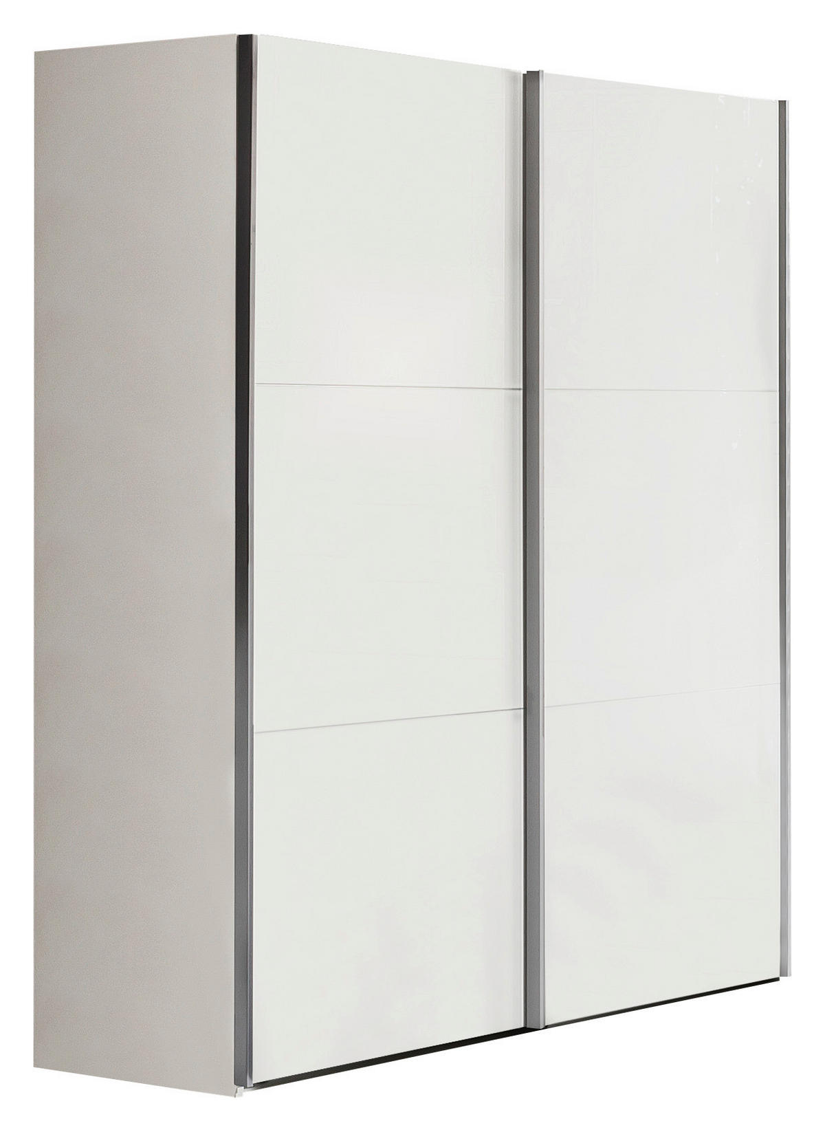 DULAP CU UȘI CULISANTE, 150,8/222,6/63,3 cm, alb - alb, Konventionell, metal/material pe bază de lemn (150,8/222,6/63,3cm) - Xora