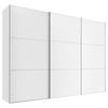 SCHWEBETÜRENSCHRANK in Weiss  - Weiss/Alufarben, Holzwerkstoff/Metall (249/222/68cm) - Moderano