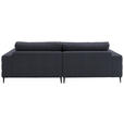ECKSOFA  in Flachgewebe Dunkelgrau  177/253 cm  - Dunkelgrau/Schwarz, Design, Textil/Metall (177/253cm) - Dieter Knoll
