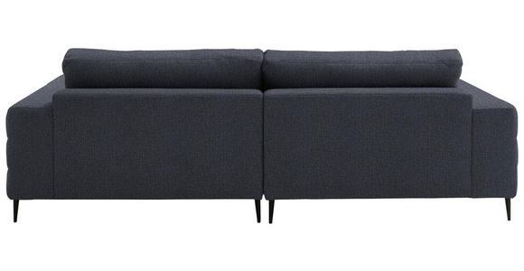 ECKSOFA  in Flachgewebe Dunkelgrau  177/253 cm  - Dunkelgrau/Schwarz, Design, Textil/Metall (177/253cm) - Dieter Knoll