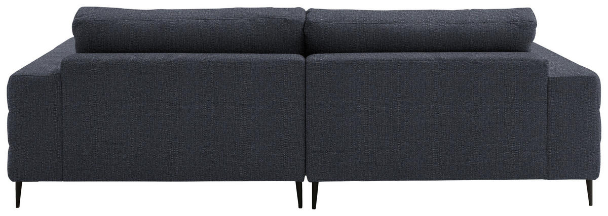 ECKSOFA in Flachgewebe Dunkelgrau  - Dunkelgrau/Schwarz, Design, Textil/Metall (177/253cm) - Dieter Knoll