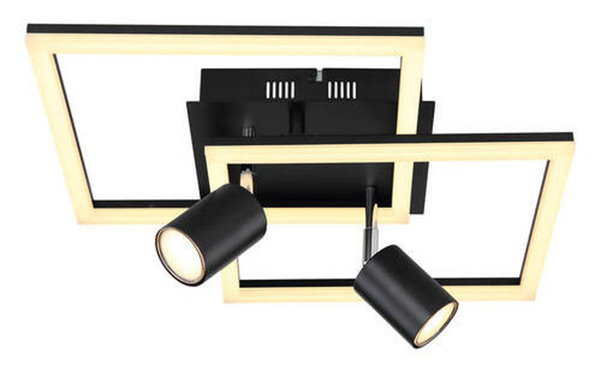 PLAFONIERĂ CU LED - opal/negru, Design, plastic/metal (42/42/19cm) - Globo