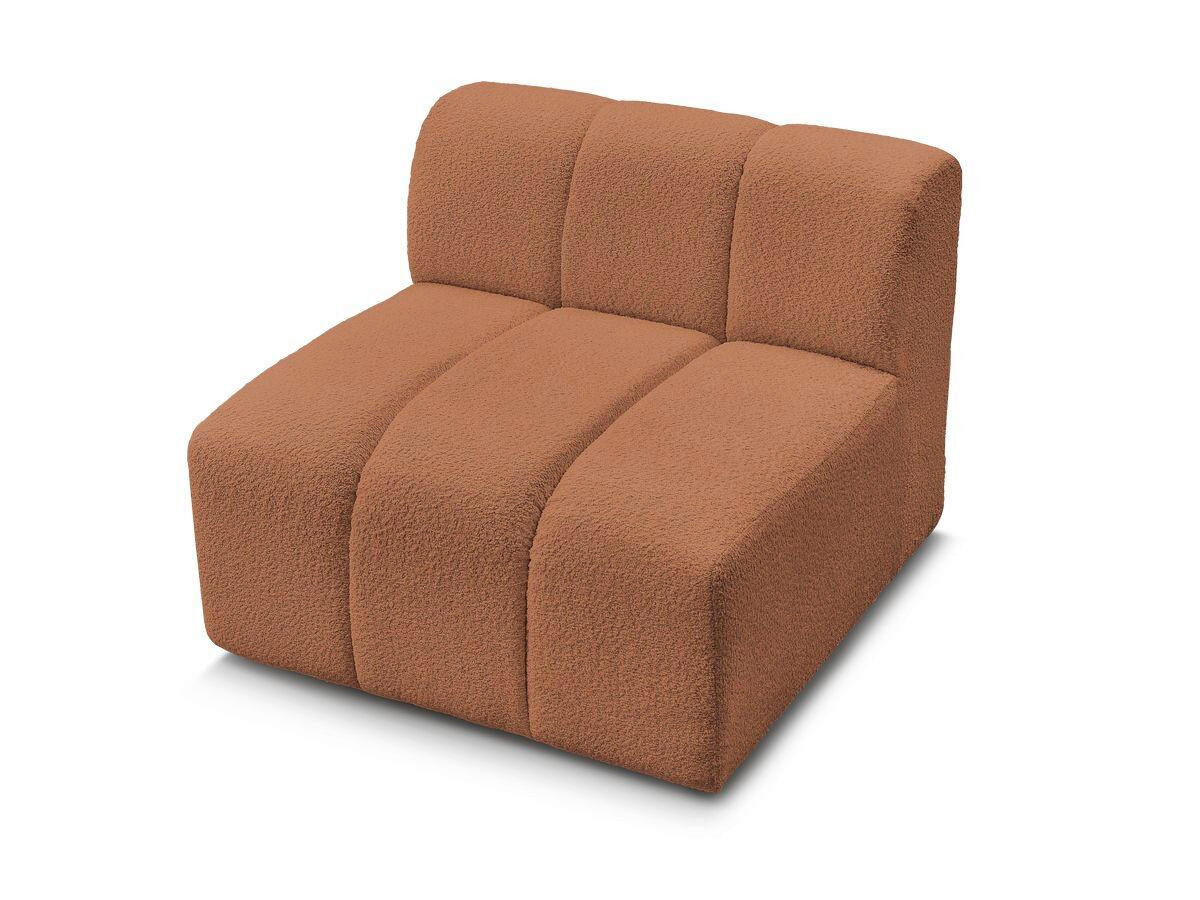 SOFAELEMENT ANNECY Bouclé Orange  - Schwarz/Orange, MODERN, Kunststoff/Textil (91/72/91cm)