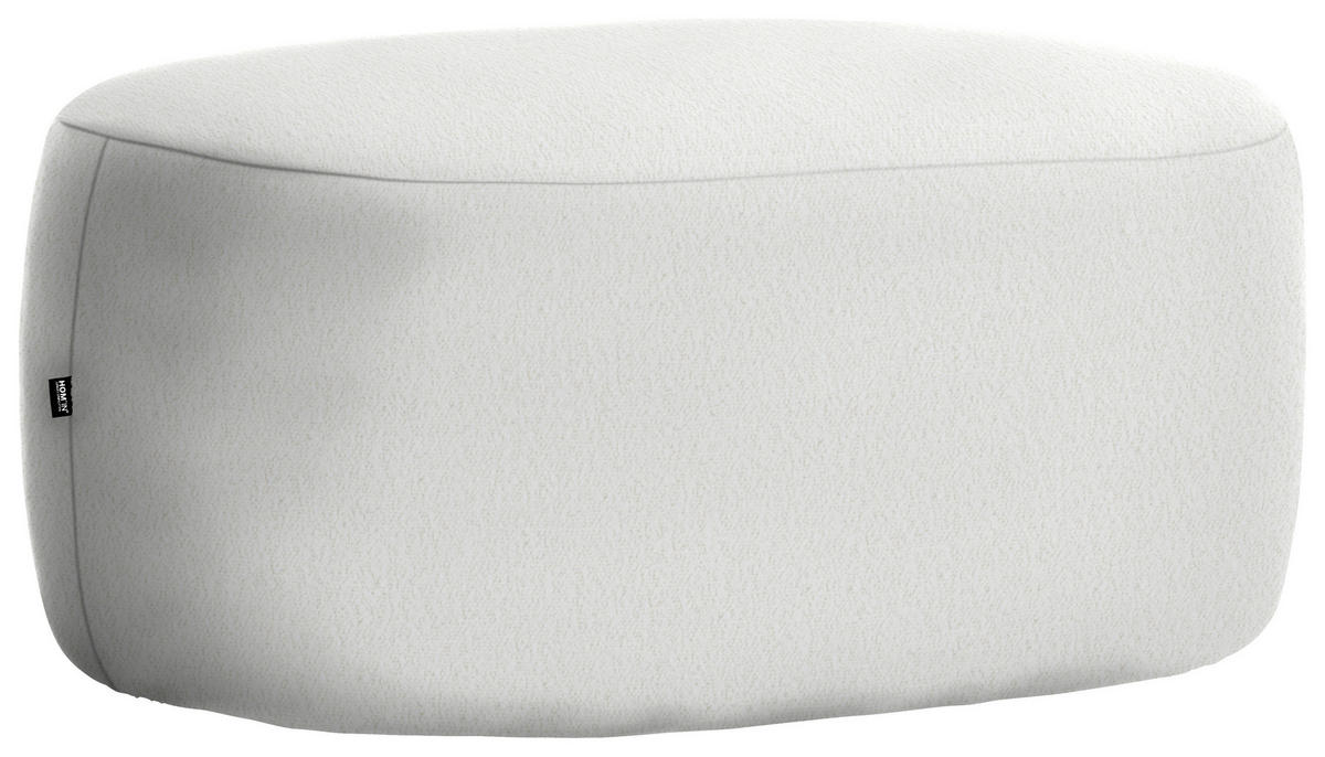 HOCKER in Textil Creme  - Creme/Schwarz, MODERN, Kunststoff/Textil (88/43/66cm) - Hom`in