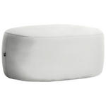 HOCKER in Textil Creme  - Creme/Schwarz, MODERN, Kunststoff/Textil (88/43/66cm) - Hom`in