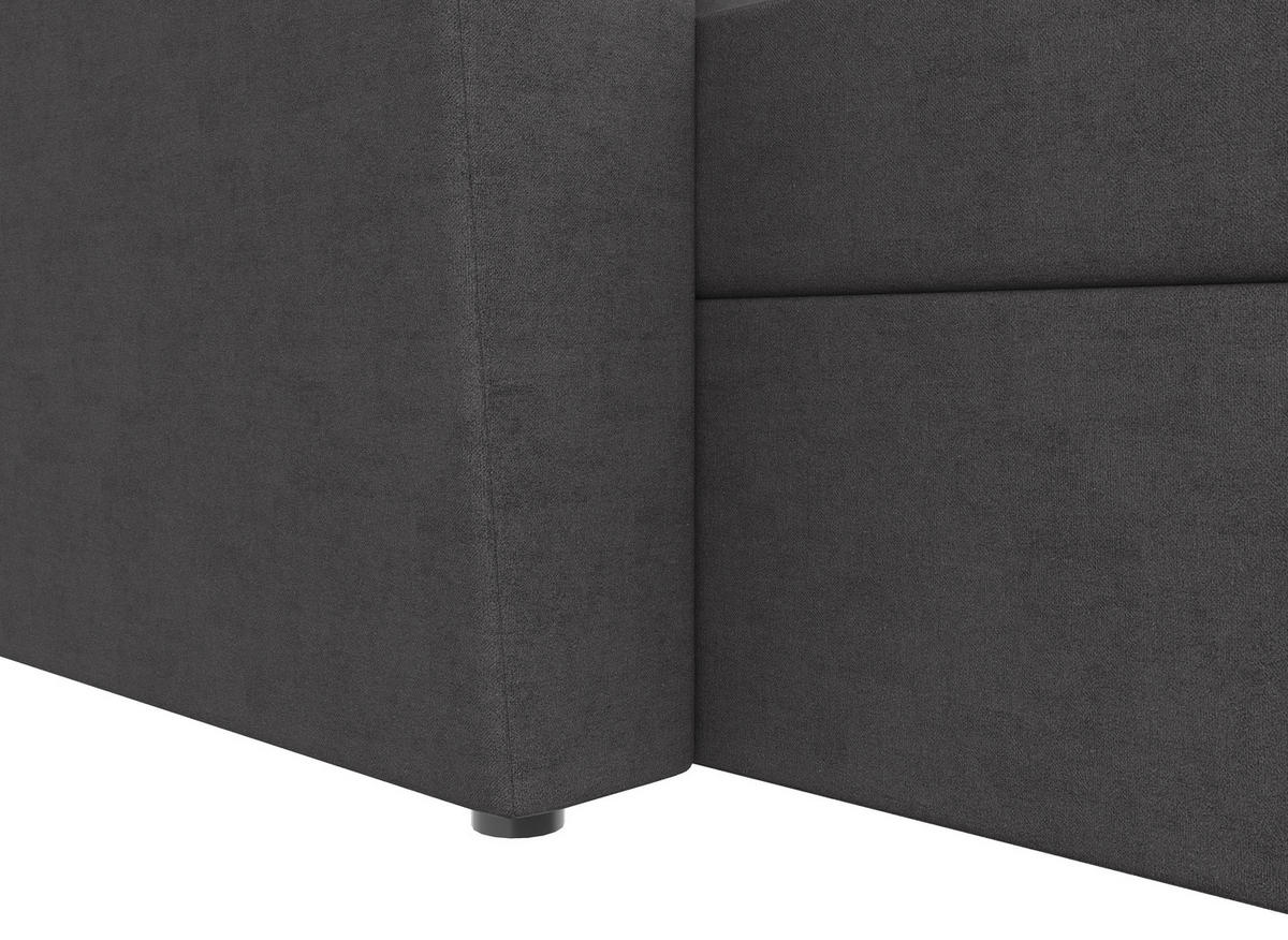 WOHNLANDSCHAFT TERMOLI in Jacquard Grau  - Schwarz/Grau, Design, Kunststoff/Textil (155/297/212cm) - MID.YOU