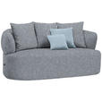 2-SITZER-SOFA in Flachgewebe Dunkelgrau  - Blau/Dunkelgrau, MODERN, Kunststoff/Textil (177/86/105cm) - Hom`in