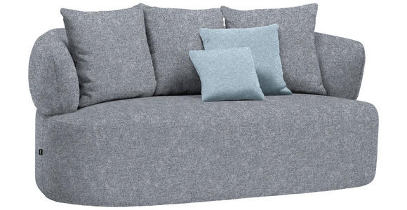 2-SITZER-SOFA in Flachgewebe Dunkelgrau  - Blau/Dunkelgrau, MODERN, Kunststoff/Textil (177/86/105cm) - Hom`in