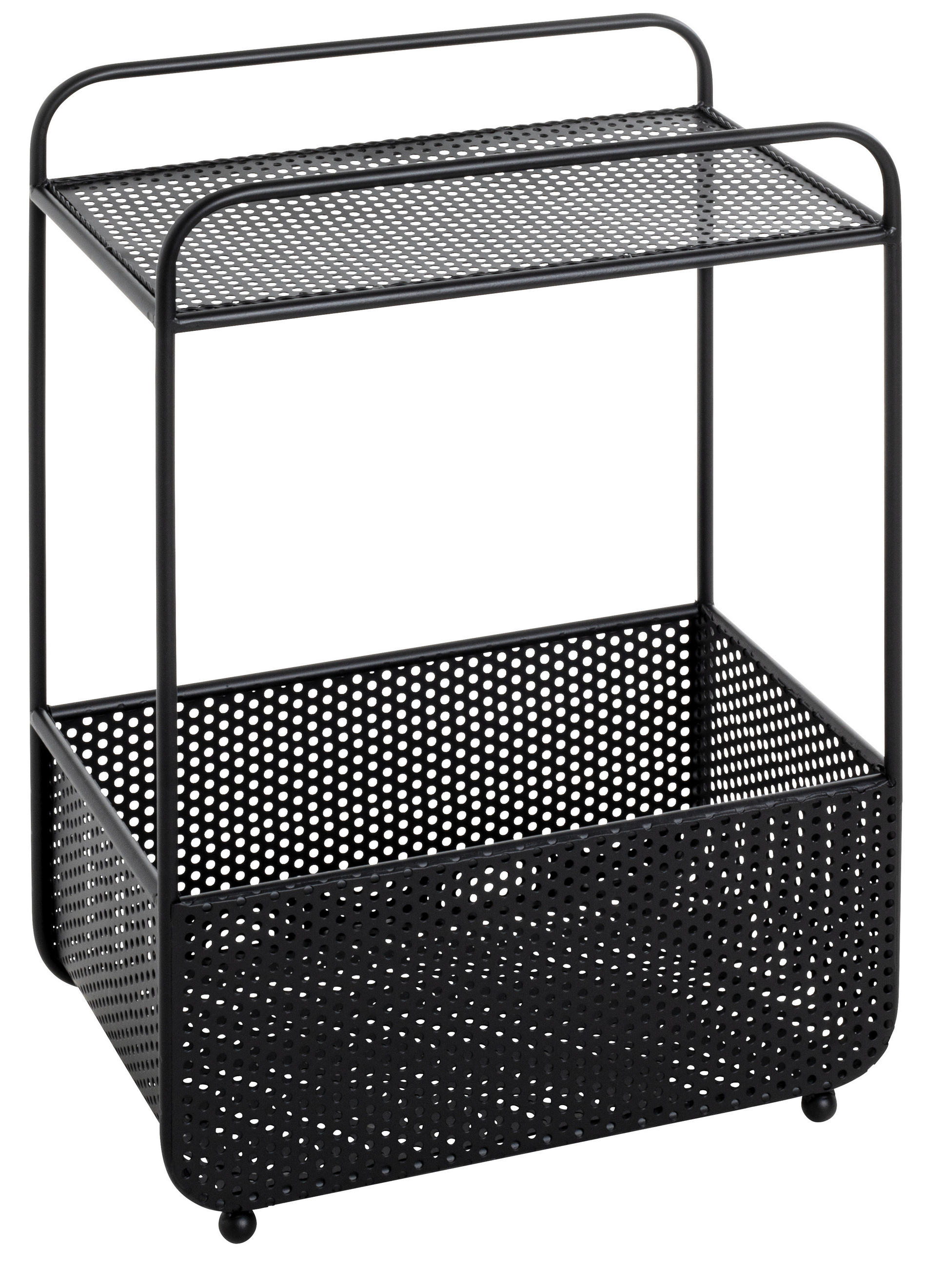BEISTELLTISCH in Metall 41/25/58 cm  - Schwarz, Design, Metall (41/25/58cm)
