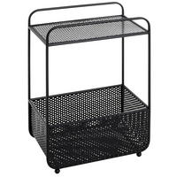 BEISTELLTISCH in Metall 41/25/58 cm  - Schwarz, Design, Metall (41/25/58cm)
