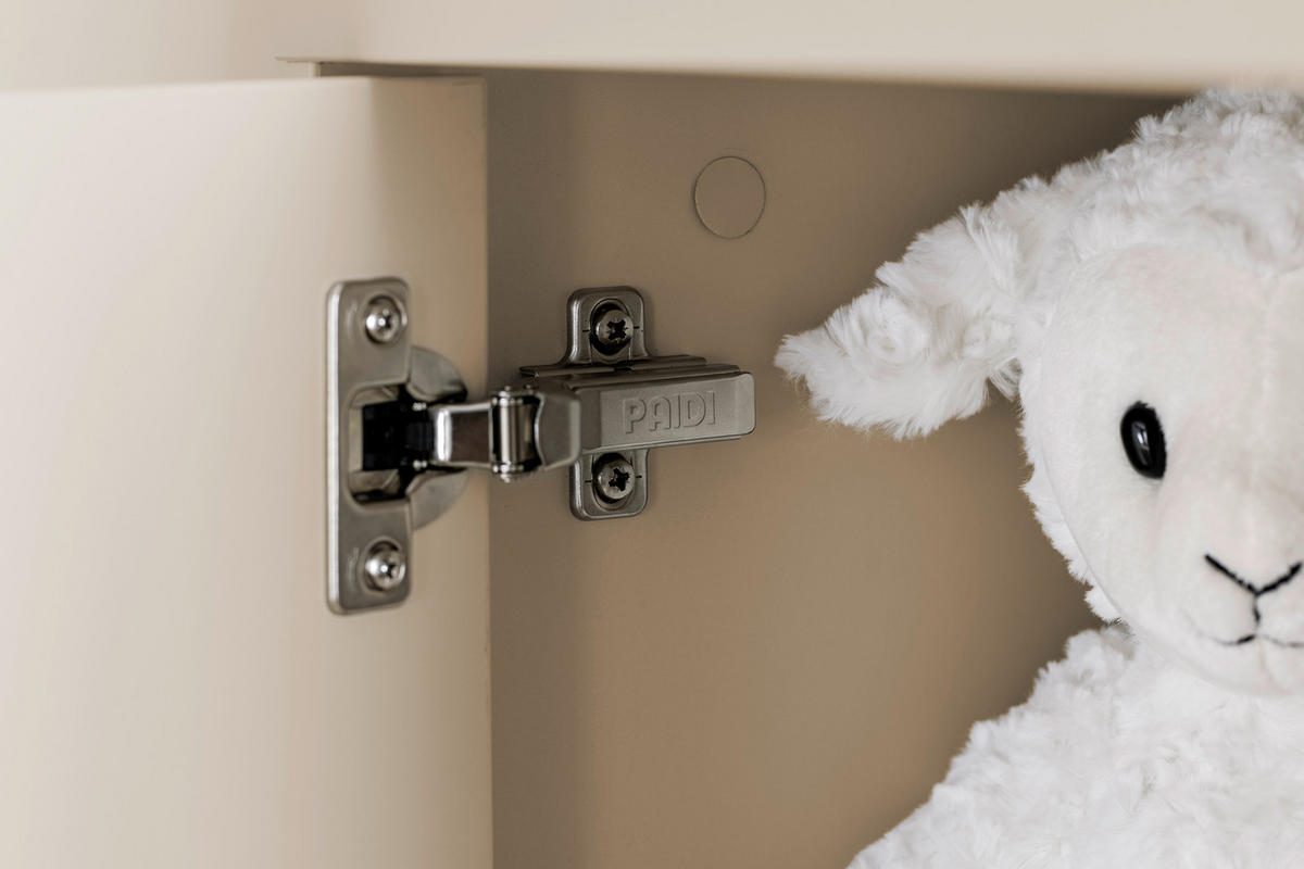 BABYKLEIDERSCHRANK Eefje Eichefarben, Beige  - Eichefarben/Beige, Basics, Holzwerkstoff (123,5/203,5/57,1cm) - Paidi