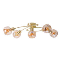 LED-DECKENLEUCHTE Libby 36/21 cm   - Messingfarben, Design, Glas/Metall (36/21cm) - Näve