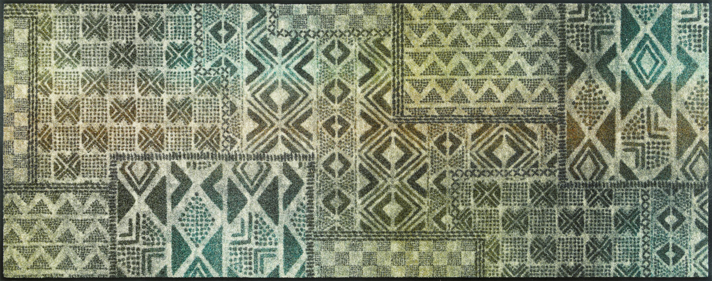 LÄUFER 75/190 cm Aztec Nomad Beige  - Beige, Design, Kunststoff/Textil (75/190cm) - wash+dry
