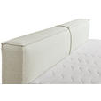BOXSPRINGBETT 180/200 cm,  in Creme, Matratze, Topper, H3 + H4 = fest + sehr fest  - Creme/Schwarz, LIFESTYLE, Kunststoff/Textil (180/200cm) - Esposa