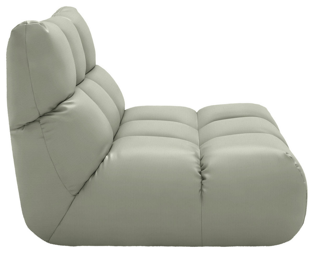 SESSEL Feincord Thymiangrün  - Thymiangrün/Schwarz, Design, Kunststoff/Textil (112/85/108cm) - Pure Home Lifestyle